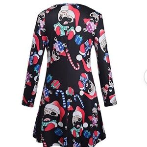 Like new Pug print Christmas dress. Sz XL